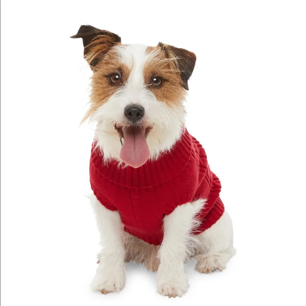 Red St Johns Bark Dog Sweater nwt small